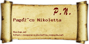 Pagács Nikoletta névjegykártya